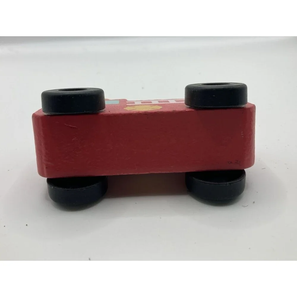 Melissa and Doug Wooden Emergency Vehicle Set Of 3 Toys Display Deco See Pics